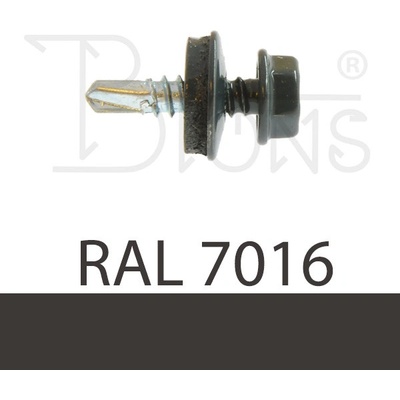 Klimas Wkręt-met Samovrtný šroub TEX 4,8 x 19 tmavě šedý RAL 7016 – Hledejceny.cz