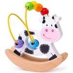 Bigjigs Toys Bigjig - Люлееща се кравичка с мъниста (BB072)