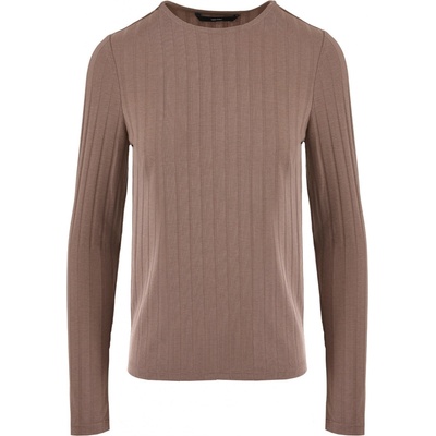 Vero Moda ŽEBROVANÉ TRIKO HNĚDÉ