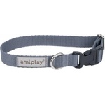 amiplay collar SAMBA - нашийник за куче - СИВ, размер M - 25-40 х 2 см - Полша - 278370