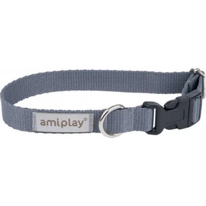 amiplay collar SAMBA - нашийник за куче - СИВ, размер M - 25-40 х 2 см - Полша - 278370