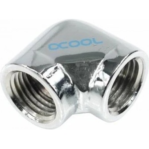 Alphacool L-конектор Alphacool HF, Вътрешна резба G1/4 - G1/4, 90°, Хром (AC-64215) - mypc