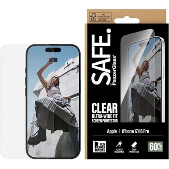 Panzer Стъклен протектор PanzerGlass - Safe EasyAligner, iPhone 17/16 Pro, прозрачен (5715685025853)
