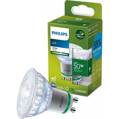 Philips LED halogénová žiarovka GU10 PAR16 2,1 W = 50 W 400 lm 3000K Teplá 36° Spotlight Ultra Efficient