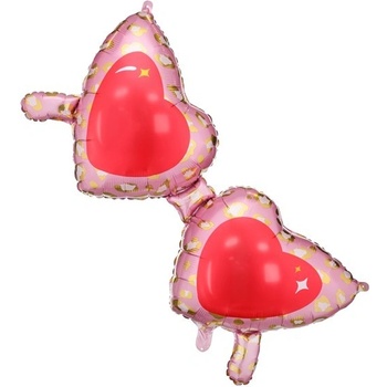 Party Deco Фолиев Балон, Очила на Сърца, 115, 5x52 см