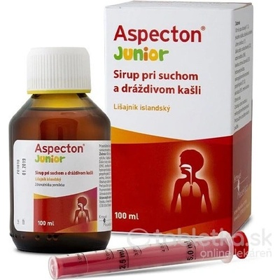 Aspecton Junior sirup pri suchom a dráždivom kašli s lišajníkom islandským 100 ml