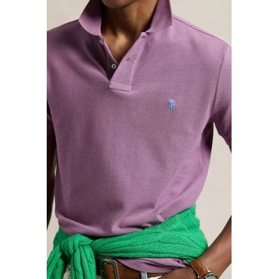 Ralph Lauren Памучна тениска с яка Polo Ralph Lauren в лилаво изчистен дизайн 710680784 (710680784)