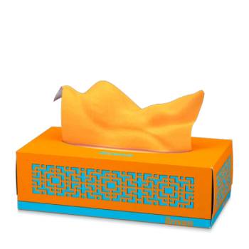 Image 1 of Ренова кърпи за лице 3 пластови 80 бр. /опаковка оранжеви