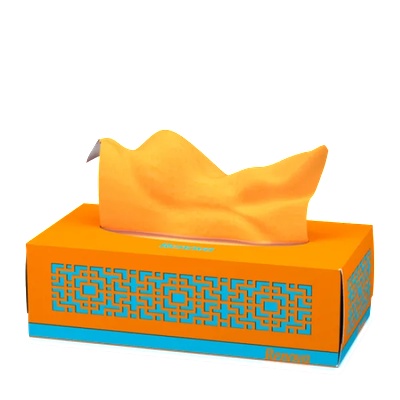 Ренова кърпи за лице 3 пластови 80 бр. /опаковка оранжеви