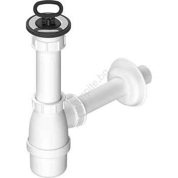 Bruckner - Сифон за басейн с отходен елемент DN40 бял/неръждаем (SH0247)