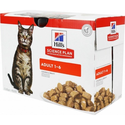 Hill's Science Plan pre dospelé mačky s kuracím 12 x 85 g