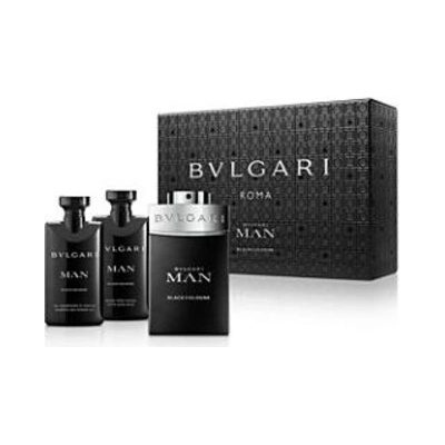 Bvlgari Man Black Cologne Подаръчен комплект, Тоалетна вода 100ml + Лосион за след бръснене 75ml + Душ гел 75ml+ kozmetická taška, мъже