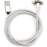 HARAHU Usb заряден кабел 3в1 с магнитни накрайници - Сребрист kp30707