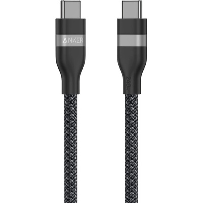 Anker Кабел Anker A82E2H11, от USB C(м) към USB C(м), 0.9m, 240W, черен (A82E2H11)