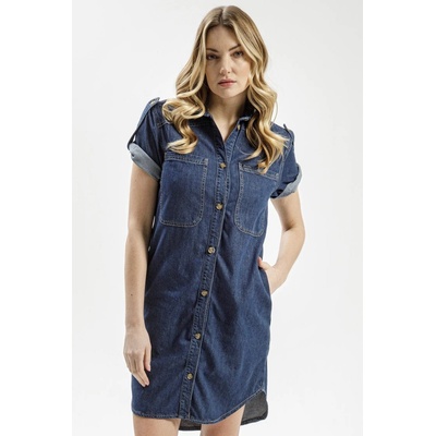 Cross Jeans dámské jeans šaty B526-008 Dark Blue