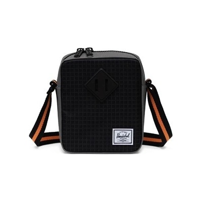 Herschel taška přes rameno Heritage Crossbody Black Grid/Gargoyle/Sun Orange 05722