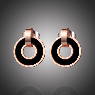 Victoria Filippi Stainless Steel ocelové náušnice Reina chirurgická ocel NAUE17024/36 černá