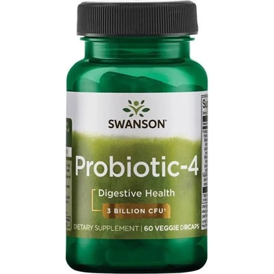 Swanson Probiotic-4, 60 растителни капсули, Swanson (SWA003)