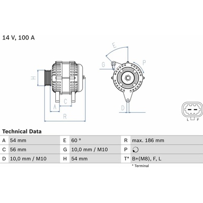 Alternátor BOSCH 0 986 083 400