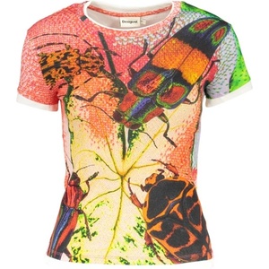 DESIGUAL Дамска тениска с къс ръкав desigual, Размер l, Цвят Червено (26swtk27_ro9019)