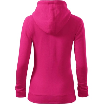 Mikina dámska trendy zipper s kapucňou purpurová