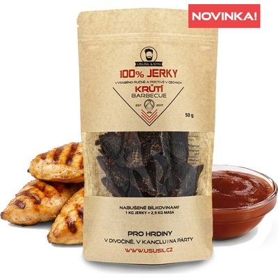Usušil & Syn 100% jerky krůtí Barbecue 50 g