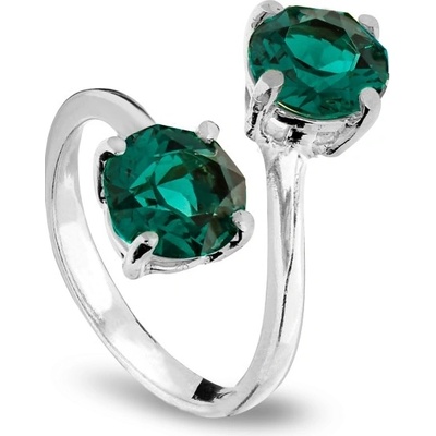 Spark Prsten zelený se Swarovski Elements Ronda PP10882EM Emerald