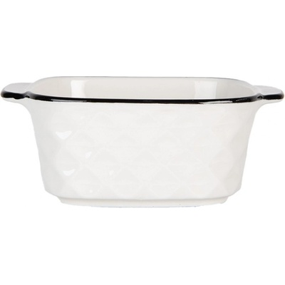 Clayre & Eef Keramická hranatá miska s oušky Mibbo 15 x 12 x 5 cm 275ml