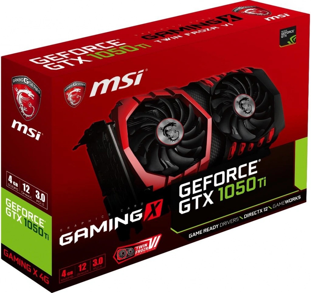 MSI GeForce GTX 1050 Ti GAMING X 4G od 5 662 Kč - Heureka.cz