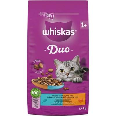 Whiskas Duo Surf & Turf s tuniakom a kuracím 1,4 kg