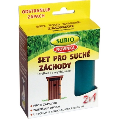 Subio SET pre SUCHÉ WC OxyBreak s urýchľovačom 50 g + 80 ml