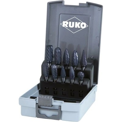 Ruko 116003TCRO - Sada technických fréz TICN 10-dílná v plastovém boxu