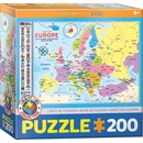 Eurographics Mapa Evropy 200 dielov
