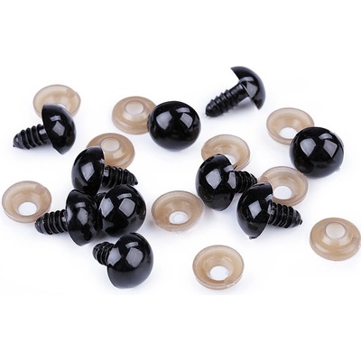 Prima-obchod Oči s pojistkou Ø14 mm, barva černá