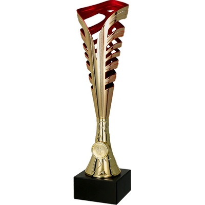 Plastová trofej Zlato-červená 35,5 cm