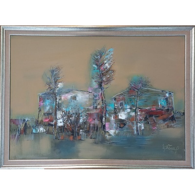 Абстрактна картина " В топлината на спомените"