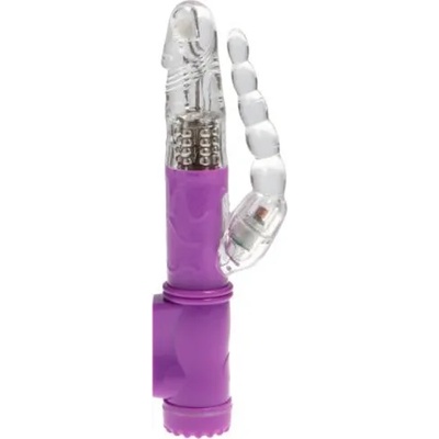 XMS мф Вибратор с анална приставка "rabbit funny moment" 22 см