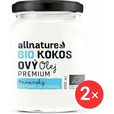 Allnature Kokosový olej 2x0,2 l