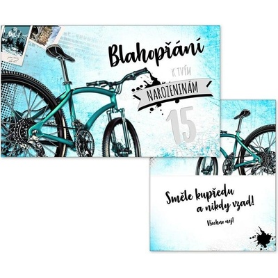 Blahopřání 15 - Bicykl