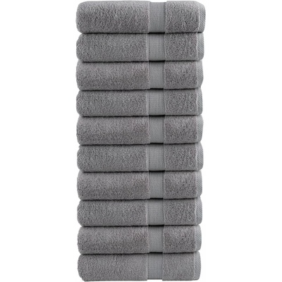 vidaXL Премиум кърпи за баня SOLUND 10 бр сиви 70x140 см 600 gsm (137310)