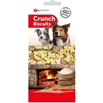 Flamingo Crunch Puppy - Вкусно лакомство/ наградки за подрастващи кучета във форма на кокалчета, 500 гр