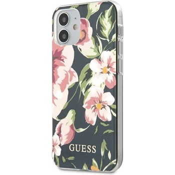 GUESS Калъф за телефон Guess N°3 Flower Collection за iPhone 12 Мini, тъмносин (3700740482117)