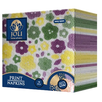 Image 1 of Joli Салфетки Joly принт цветя 70бр. -цветя (Jo45-87)