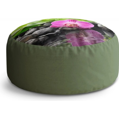 Sablio Taburet Circle Růžová orchidej: 40x50 cm