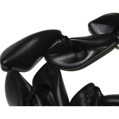 Černý Achát List 28x16x8mm - 12Ks - 12Ks