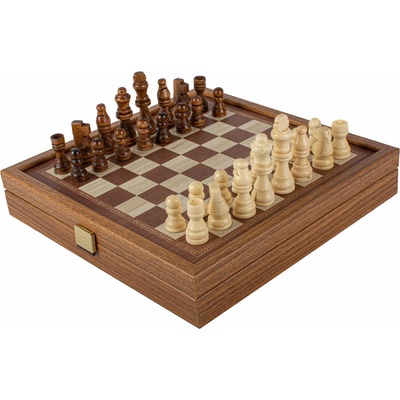 Drevený šach Kombo klasik (2v1 Šach a Backgammon)