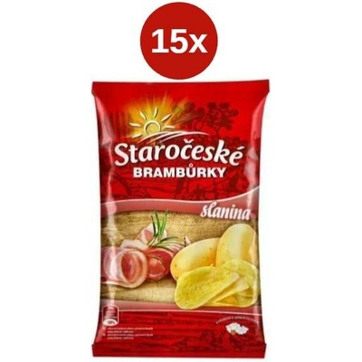 Staročeské brambůrky slanina 15x 80 g