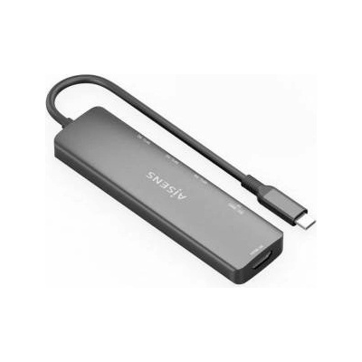 AISENS USB извод Aisens USB-C DOCK 6 EN 1 Сив