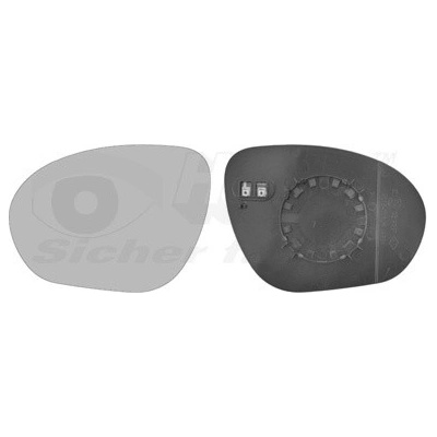 Sklo vonkajżieho zrkadla VAN WEZEL 3380837