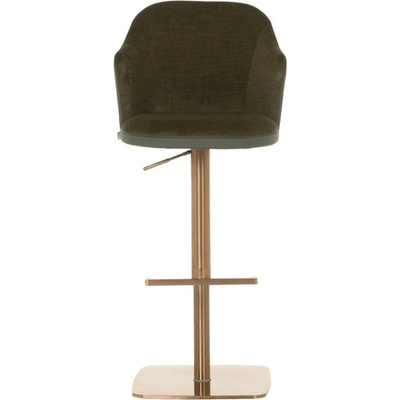 Carmen Бар стол Carmen BANKET, до 120кг, дамаска/еко кожа, стоманена база, коригиране на височината, газов амортисьор, въртене на 360°, розов (bt-3521510)